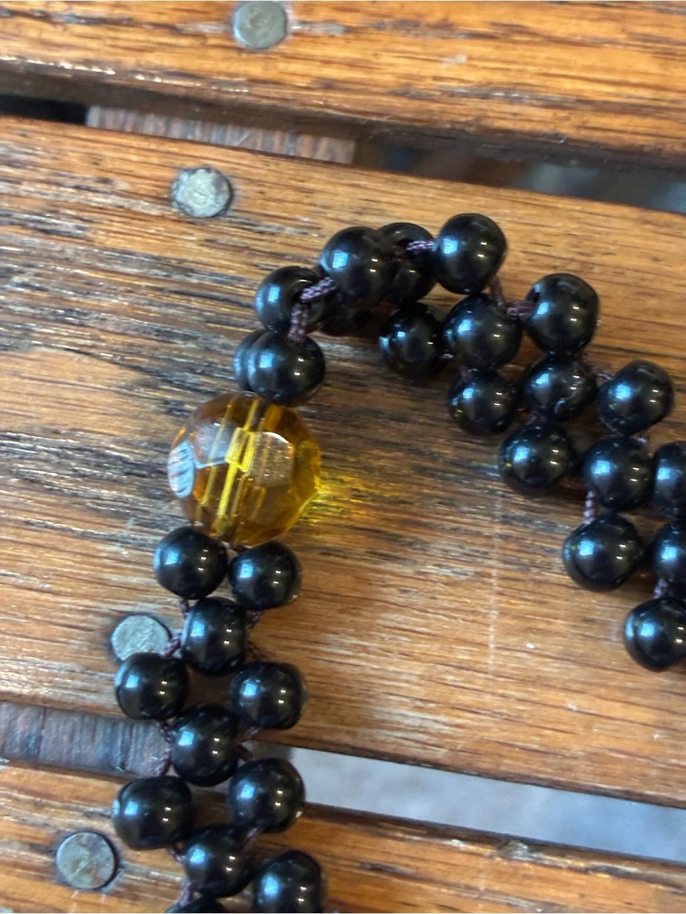 Adjustable Bracelets Black with Focal Beads NEW